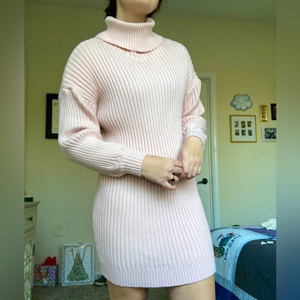 Pale Pink Turtleneck Dress NEVER WORN